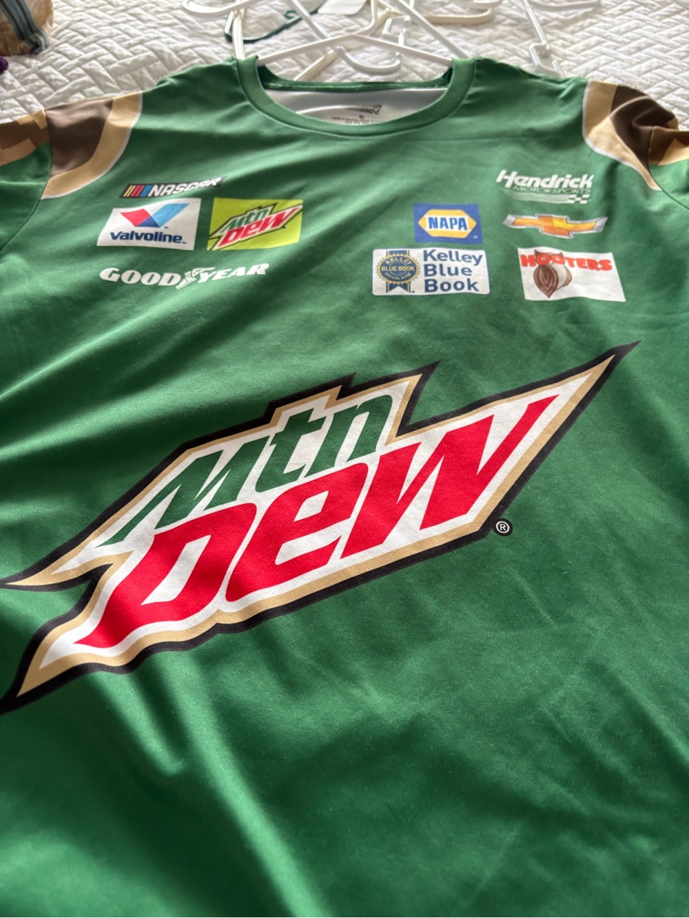 Mountain Dew Elliott Racing Sponsor Tee - Green Size XL EUC - Picture 8 of 11